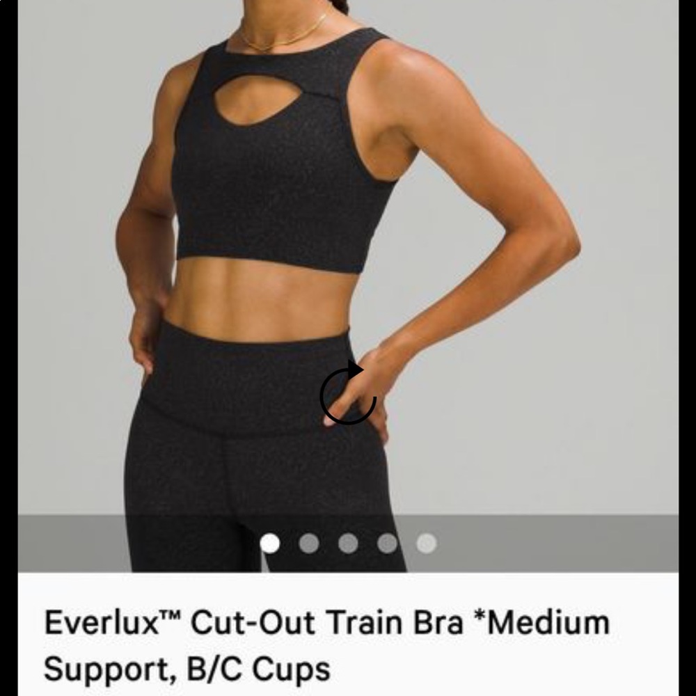 Lululemon Everlux cut out train bra